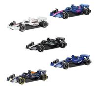 Hot Wheels - Veicoli F1, set da collezione con 5 auto da corsa F1 con licenza ufficiale, macchinine in scala 1:64 con dettagli premium e decorazioni speciali, 3+ anni, JLN11