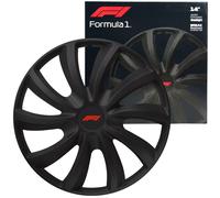 Formula 1 Set Copricerchi Radkappen Matt 14 Zoll R14 4x Nero WC142 10850