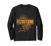 Formula chimica dell'ormone della struttura chimica del testosterone Maglia a Manica