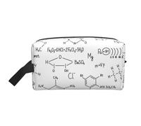 Formula chimica disegnata a mano, organizer per cosmetici di grande capacità, borsa da viaggio per il trucco da donna