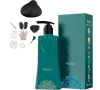 Formula delicata set di tinture per capelli duratura di lunga durata, tintura per capelli singolo tintura Miao, crema da colorare per capelli a base di piante, lunga durata e naturale (black)