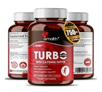 Formula dimagrante Turbo Burn con 5 ingredienti, bruciagrassi 750mg 60 capsule