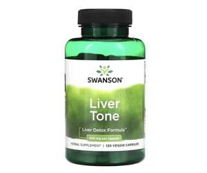 Formula disintossicante per il fegato Swanson Tone, supporto per il fegato, 300 mg, 120 capsule vegetali