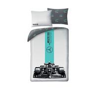 Formula F1 Set Copripiumino Singolo Mercedes-Benz Auto Corsa 100% Cotone Ue Size
