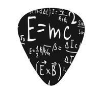 Formula fisica Legge E=Mc2,12 pezzi di plettri per chitarra, 3 plettri di diverso spessore per chitarra acustica, basso, ukulele