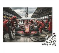 Formula Jigsaw Puzzles 1000 Piece Recycled papier Pit Stop Puzzle für Junge & Mädchen Ages 6 Years Up Pädagogisches Spiel Challenge Lustiges Familien Spiel 38x26cm/1000pcs