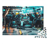 Formula Jigsaw Puzzles 1000 Teile Recycled Material Pit Stop Puzzle für Junge & Mädchen Lustiges Geschenk & Aktivität für Zuhause Ideel für Kind‘s Geburtstags Geschenk 38x26cm/1000pcs