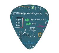 Formula matematica stampata,12 pezzi di plettri per chitarra, 3 plettri di diverso spessore per chitarra acustica, basso, ukulele