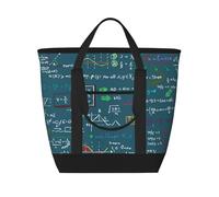 Formula matematica stampata,Borsa porta pranzo grande capacità isolata per donne e uomini, lavoro, picnic, viaggi