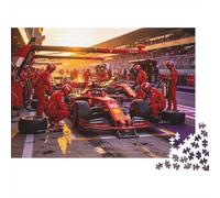 Formulaa Race 1000 Pezzi Jigsaw Puzzle Carta Riciclabile Pit Stop Senior Puzzles Gioco di Festa Props Idea Regalo Perfetta for Women And Men Both 70x50cm/1000pcs