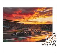 Formulaa Race 1000 Pezzi Jigsaw Puzzle Recycled Paper Grid Car Racing Puzzle per Adulti Impossible Hard Difficult Challenging Allevia la Demenza Senile Fun 70x50cm/1000pcs