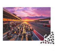 Formulaa Race 1000 Pezzi Jigsaw Puzzle Recycled Pit Stop Senior Puzzles Gioco di Festa Props Sviluppa l'Intelligenza dei Bambini Educativo Fun 52x38cm/1000pcs