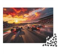Formulaa Race 1000 Pezzi Jigsaw Puzzle Riciclabile Grid Car Racing Puzzles per Anziani Accessori per il Tempo di Gioco in Famiglia Allevia la Demenza Senile Great Regalo 52x38cm/1000 Pezzi