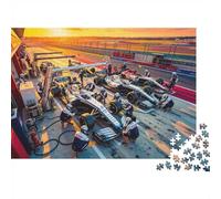 Formulaa Race 1000 Pezzi Jigsaw Puzzle Riciclabile Pit Stop Puzzles per Anziani Accessori per il Tempo di Gioco in Famiglia Allevia la Demenza Senile Great Regalo 38x26cm/1000 Pezzi