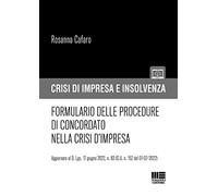 Formulario delle procedure di concordato nella crisi d'impresa