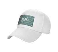 Formulas Shapes Theory - Berretto da baseball con stampa di parole e lezioni di matematica, unisex, in cotone, regolabile, per uso quotidiano e all'aperto, bianco, Taglia unica