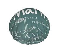 Formulas Shapes Theory Matematica Lezione Parola Stampa Morbida Cuffia da Doccia per Donne Uomini Cappello Riutilizzabile Cappello Leggero e Cuffia per Capelli da Bagno