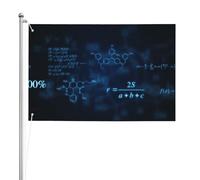 Formule di chimica fisica matematica luminose,Bandiera da giardino, bandiera decorativa da cortile, bandiera bifacciale, 2x3 piedi, per esterni e interni