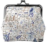 Formule di fisica su carta per appunti Portamonete in pelle da donna, piccolo astuccio con chiusura a chiusura a scatto Portafoglio con fibbia per regalo ragazza