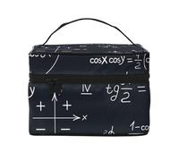 Formule di forme matematiche e geometricheBorsa per il trucco, borsa cosmetica portatile per donna - Organizer da viaggio per cosmetici, regalo per momenti speciali