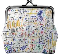 Formule fisiche su carta Portamonete in pelle da donna, piccola custodia per spiccioli con chiusura a chiusura a scatto Portafoglio con fibbia per regalo ragazza