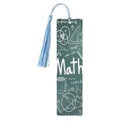 Formule Forme Teoria Lezione di Matematica Parola Nappa Segnalibri Set per Donne, 5 Pz Legno Libri Studio Forniture Accessori per la Lettura