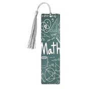 Formule Forme Teoria Lezione di Matematica Parola Nappa Segnalibri Set per Donne, 5 Pz Legno Libri Studio Forniture Accessori per la Lettura