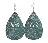 Formule Forme Teoria Lezione di Matematica Parola Orecchini In Pelle Per Le Donne Pendenti, Piercing Orecchini A Goccia Gioielli Leggeri Regali Per Donne Ragazze