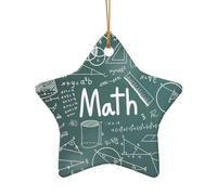 Formule Forme Teoria Lezione di Matematica Parola Ornamento di Natale - Decorazione per albero di Natale, calza Stuffer, Idea regalo festiva, Regali per gli amici