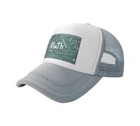 Formule Forme Teoria Lezione di Matematica Parola Stampa Cappello Estivo Elegante Berretto Da Baseball Traspirante Pesca All'aperto Spiaggia Sport Abbigliamento Casual, grigio, Taglia unica