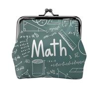 Formule Forme Teoria Lezione di Matematica Parola Stampa Charm e Versatile Portamonete Squisito Impermeabile Kiss Lock Portafoglio per chiavi e carte
