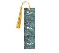 Formule Forme Teoria Lezione di Matematica Parola Stampa Segnalibro Legno Nappe Colorate Ornamento per Natale Matrimonio Compleanno Party Decor