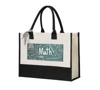 Formule Forme Teoria Lezione di Matematica Parola Stampa Tela Unisex Tote Bag Regalo Borse a Tracolla Grande Capacità Shopping Viaggi Ufficio