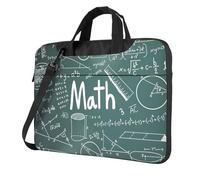 Formule Forme Teoria Lezione di Matematica Parola Stampa Versatile Borsa Per Computer Portatile Elegante Custodia Per Computer Portatile Con Borsa A Tracolla Messenger Opzioni Cartella, Nero , 15.6