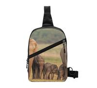 Formule Forme Teoria Lezione di Matematica Parola Stampato Borsa a Tracolla Borsa a Tracolla per Uomo Donna, Pieghevole Outdoor Crossbody Petto Pack Sport Daypacks, Elephant Family2, One Size, Zaino