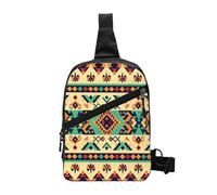 Formule Forme Teoria Lezione di Matematica Parola Stampato Borsa a Tracolla Borsa a Tracolla per Uomo Donna, Pieghevole Outdoor Crossbody Petto Pack Sport Daypacks, Motivo geometrico etnico., One Size