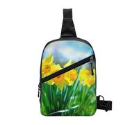 Formule Forme Teoria Lezione di Matematica Parola Stampato Borsa a Tracolla Borsa a Tracolla per Uomo Donna, Pieghevole Outdoor Crossbody Petto Pack Sport Daypacks, Fiore di narciso., One Size, Zaino