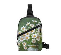 Formule Forme Teoria Lezione di Matematica Parola Stampato Borsa a Tracolla Borsa a Tracolla per Uomo Donna, Pieghevole Outdoor Crossbody Petto Pack Sport Daypacks, Fiori Floreali Margherite, One Size