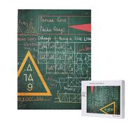 Formule Forme Teoria Lezione di Matematica Parole Stampato Puzzle con Scatola Contenitore, Puzzle in Legno per Adulti e Bambini, 500 Pezzi Gioco Decorativo Divertente Famiglia, 38x52 cm
