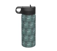 Formule Forme Teoria Lezione di Matematica Stampa Parola 18oz Bottiglia di Acqua Isolata In Metallo Doppia Parete Vuoto Sport Flask per Bevande Fredde