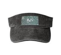 Formule Forme Teoria Lezione di Matematica Stampa Parola Lavato Cappello Unico Vintage Fibbia Regolabile Classico Moda Casual Sport Caps, Nero , Taglia unica
