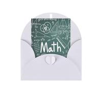 Formule Forme Teoria Lezione di Matematica Stampa Parola Vacanza Amore Fibbia Perla Buste di Carta Saluto Verticale Pensando Di Te Carte 15,2 x 10,2 cm