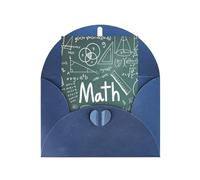 Formule Forme Teoria Lezione di Matematica Stampa Parola Vacanza Amore Fibbia Perla Buste di Carta Saluto Verticale Pensando Di Te Carte 15,2 x 10,2 cm