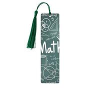 Formule Forme Teoria Lezione di Matematica Stampa Parole Lettura Segnalibri in legno, 5 segnalibri in legno con nappe, regali per uomini e donne