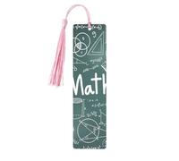 Formule Forme Teoria Lezione di Matematica Stampa Parole Lettura Segnalibri in legno, 5 segnalibri in legno con nappe, regali per uomini e donne