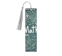 Formule Forme Teoria Lezione di Matematica Stampa Parole Lettura Segnalibri in legno, 5 segnalibri in legno con nappe, regali per uomini e donne