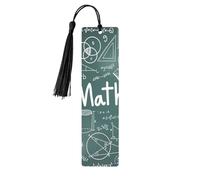 Formule Forme Teoria Lezione di Matematica Stampa Parole Lettura Segnalibri in legno, 5 segnalibri in legno con nappe, regali per uomini e donne
