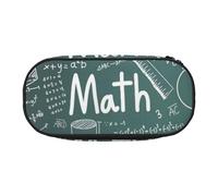 Formule Forme Teoria Matematica Lezione Parola Stampa Elegante Scuola Studenti Matita Sacchetto Penne Riutilizzabili Trucco Toiletry Case Facile Accesso, Nero , Taglia unica, Organizer per borse