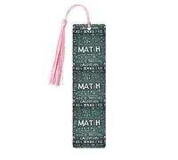 Formule Forme Teoria Matematica Segnalibro in legno Artigianato Etichette da appendere Ornamenti Segnalibri rettangolari con fori e corde