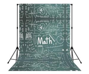 Formule Forme Teoria Matematica Stampa Fotografia Drappo, Sfondo Pieghevole in Poliestere, Facile Appendere Rod Pocket Studio Prop